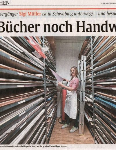AZ München Artikel über die Buchwerkstatt